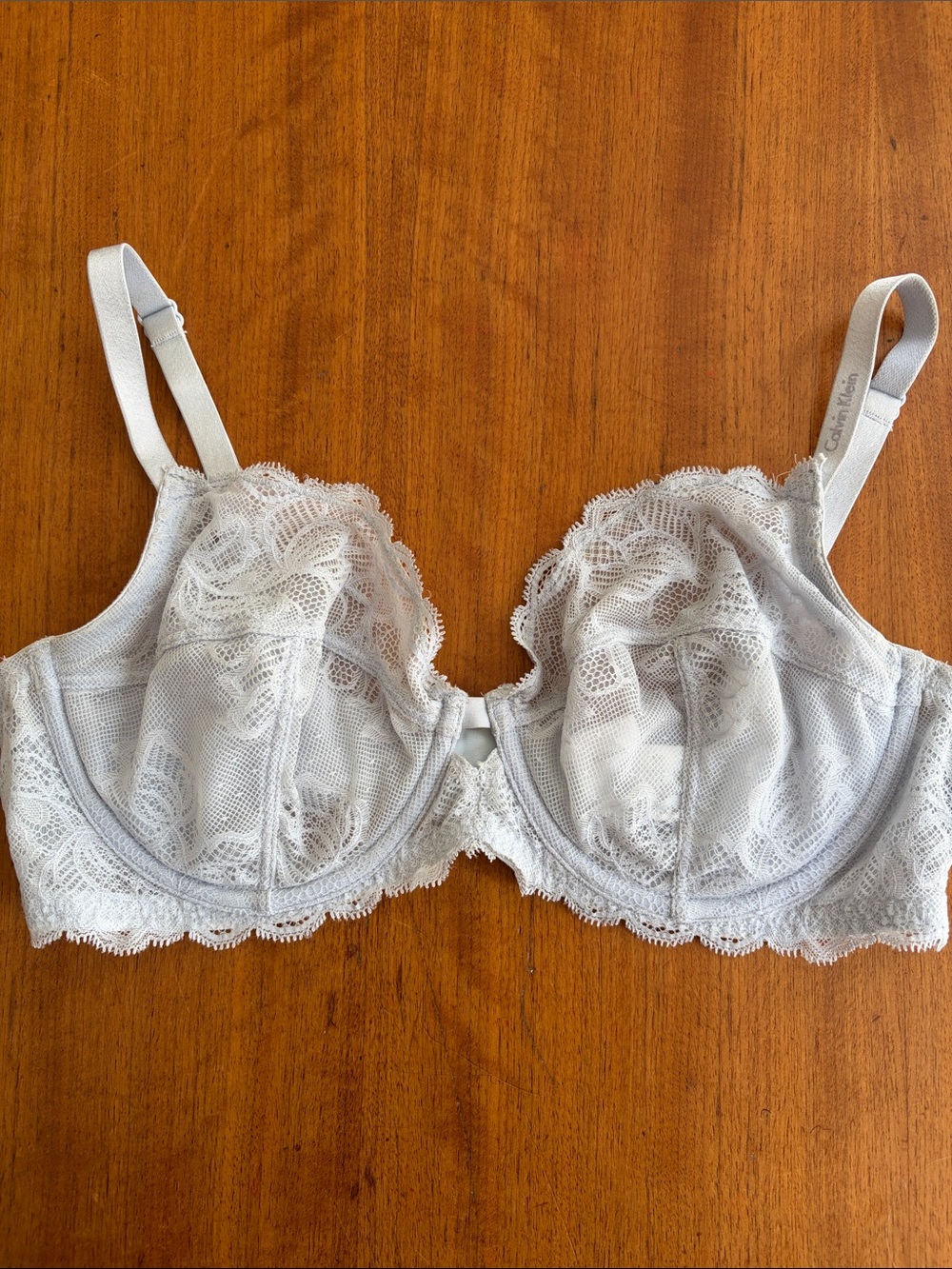 Calvin Klein Lacy Blue Underwire Bra 36C